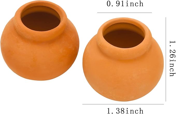 ONEST 10 Pieces Miniature Tiny Clay Pots Mini Flower Pottery Planter for DIY Garden Plants Office Home Decoration