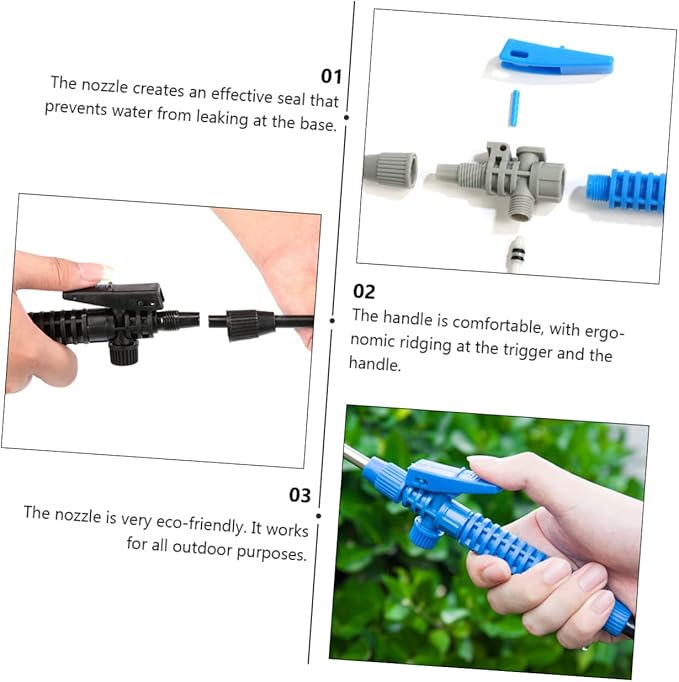 TOYANDONA 1set Spray Nozzles with Ergonomic Grip Plastic Construction for Garden Connection Non Slip Handle for Comfortable Use for Spraying and Gardening Random Color 2pcs