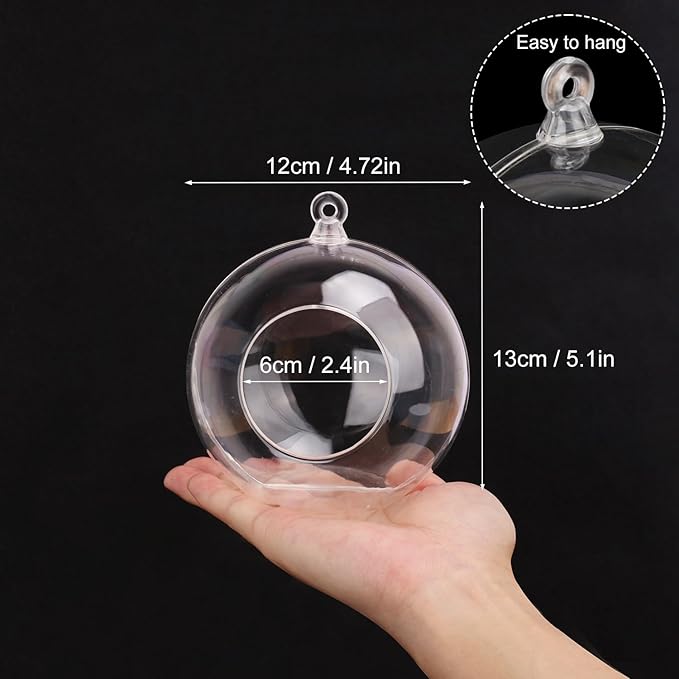 19 Pcs 4.72 Inch Hanging Tealight Candle Holder, Hanging Tealight Holder Globe for Wedding, Christmas, Party, Centerpiece Accessory and Home Decor by KUKLIPJIM.