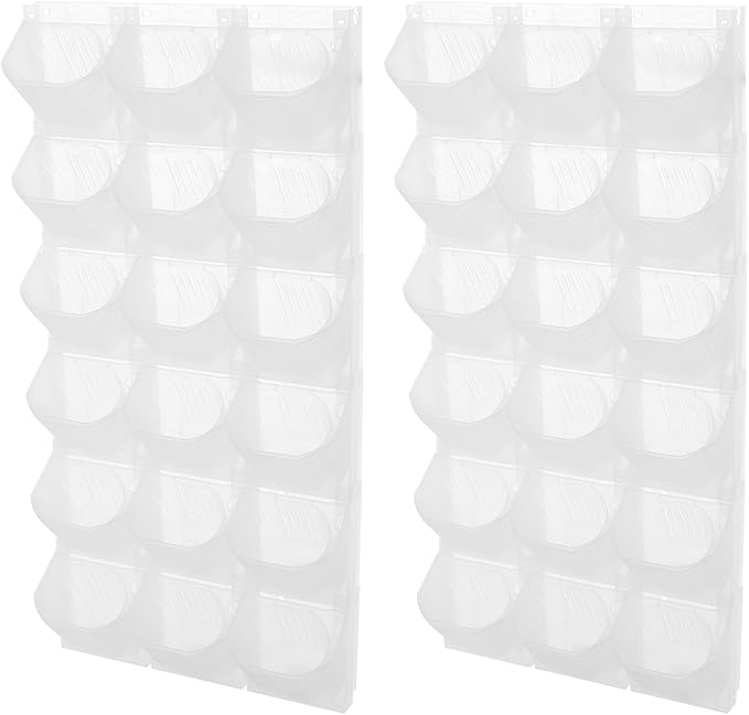 36 Pots Vertical Garden Planter Self Watering Vertical Wall Planter Wall-Mounted Stackable Hanging Planters for Indoor/Outdoor (White)