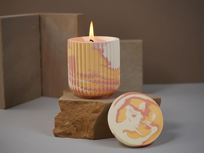 Cup Shape Candle Jar Silicone Mold with Lid, Handmade Storage Bowl Resin Mould, Flower Pot Vase Concrete, DIY Plaster Cast Cement Rings Jewelry Storage Box Mold (High Vertical)