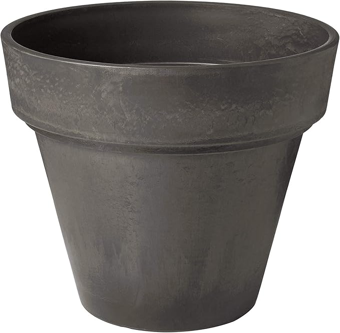 PSW Arcadia Garden Products OT41DC Traditional Pot, 16 by 13.5-Inch, Dark Charcoal