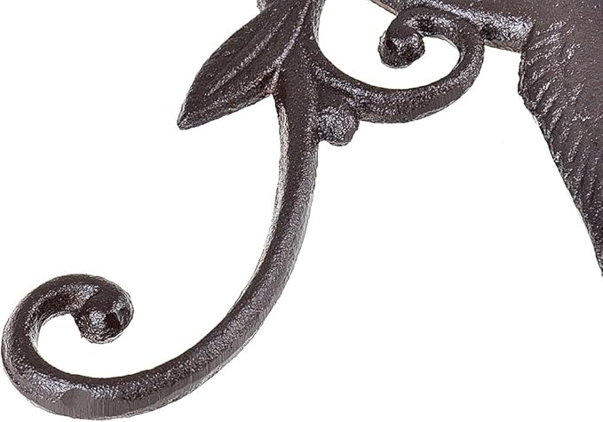 DEWEL Hanging Plant Bracket, Hummingbird Plant Hangers Outdoor Iron Hanging Baskets for Plants Decorative Wall Plant Hooks Brid Feeder Hanger Hook Hangers for Flower Basket Pot Lantern Wind Chime