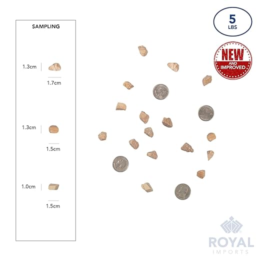 Royal Imports 5LB Decorative Stones River Pebbles Painting Rocks for Fish Aquariums, Plant Gravel, Landscaping, Home Decor Natural - Small Marble