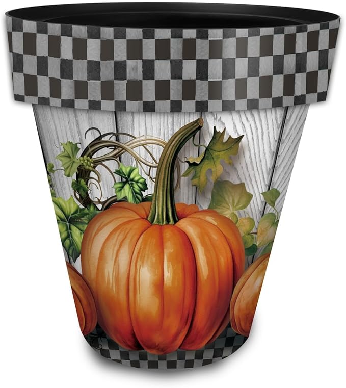 Briarwood Lane Fall Planter 14" x 15" x 15" Country Pumpkins Large for Fall Planter