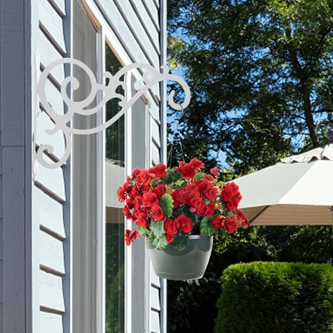 Garden Wall Mount Hanging Plant Bracket Decorative Hook for Pots Baskets and Wind Chimes Planter Holder for Outdoor and Indoor Use