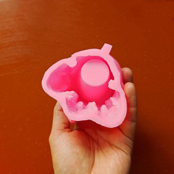 Overlapping Skull Succulent Flower Pot Silicone Mold Concrete Planter Vase Cement Mold Plaster Epoxy Resin Pen Brush/Candle Holder Mold Polymer Clay Mould