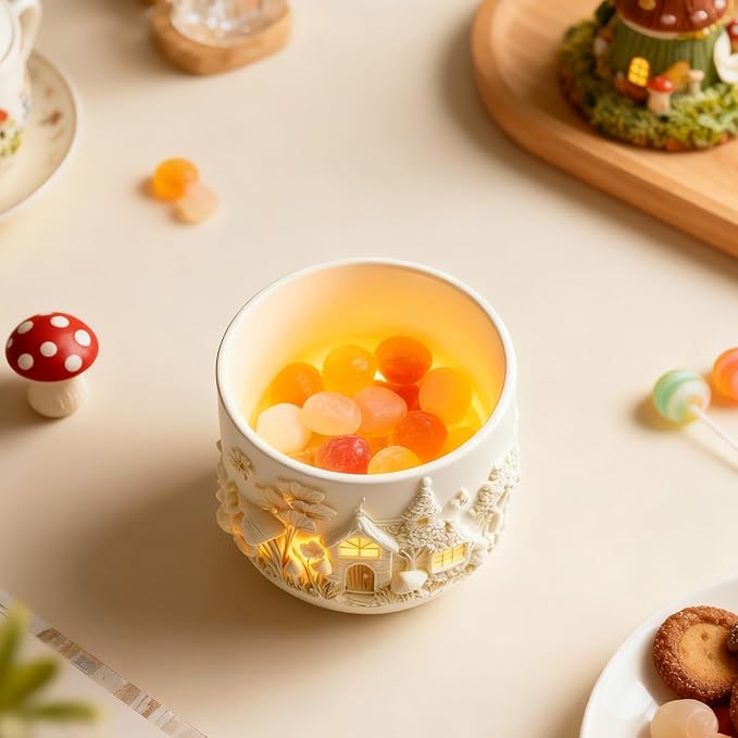 Fairy House Flower Pot Silicone Resin Mold, Epoxy Resin Casting Planter Pot Molds, Candle Holder Mold, Pen Holder Jewelry Container Vessels Mould, Concrete Cement Clay Plaster Mold for Home Decor