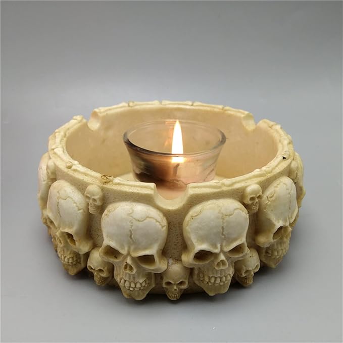 Skull Concrete Flower Pot Cement Molds Silicone Plant Molds Candle Holder Mould Epoxy Resin Mold Jewelry Storage Box Mold