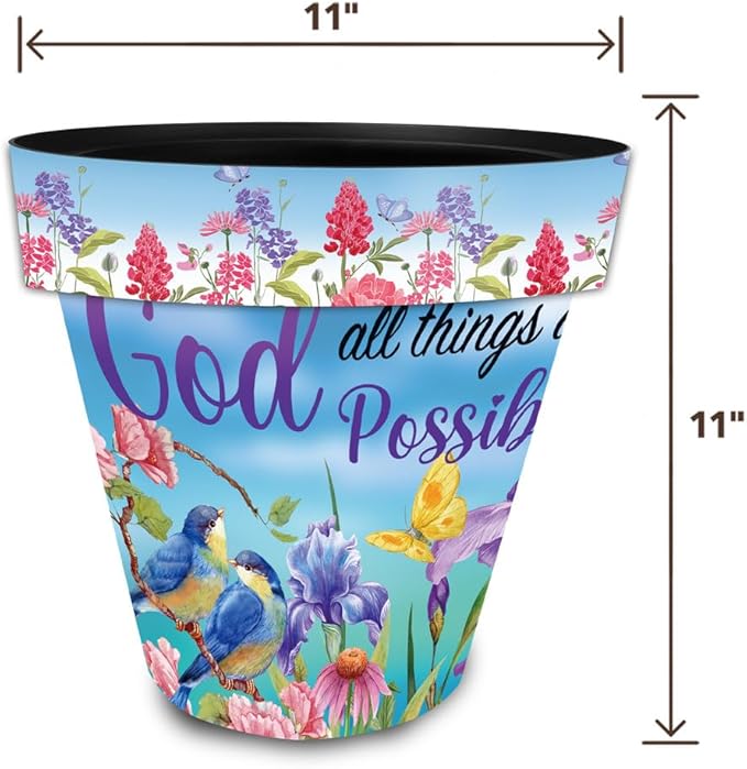 Briarwood Lane Spring Planter 11.75" x 11" x 11" with God Medium for Spring Planter