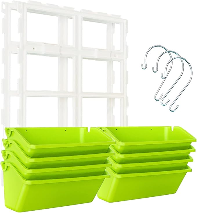Kaibrite 8 Pockets Vertical Garden Wall Planter Raised Beds Hanging Planter Wall Mounted Flower Beds for Flowers Vegetables Herb