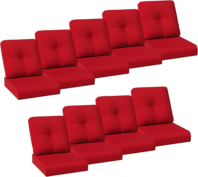 Joyside Outdoor Chair Cushions Set, 22x25/22x24 Inch Patio Furniture Deep Seat Cushions, Water Resistant & Thick Cushion, Outdoor Replacement Cushions for Seat and Sofa