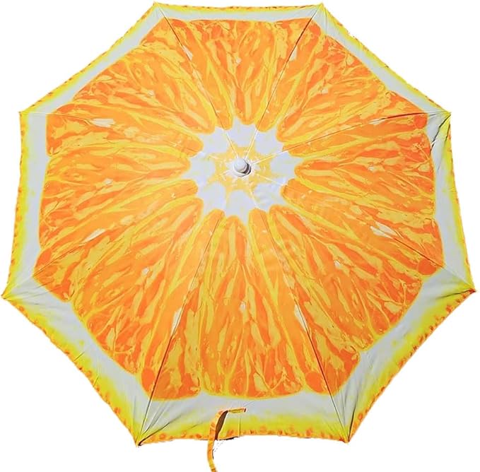 PMU 6.5 ft Beach Umbrella for Sand, Sun Shelter, Outdoor Sunshade Umbrellas for Patio Garden Beach Pool Backyard