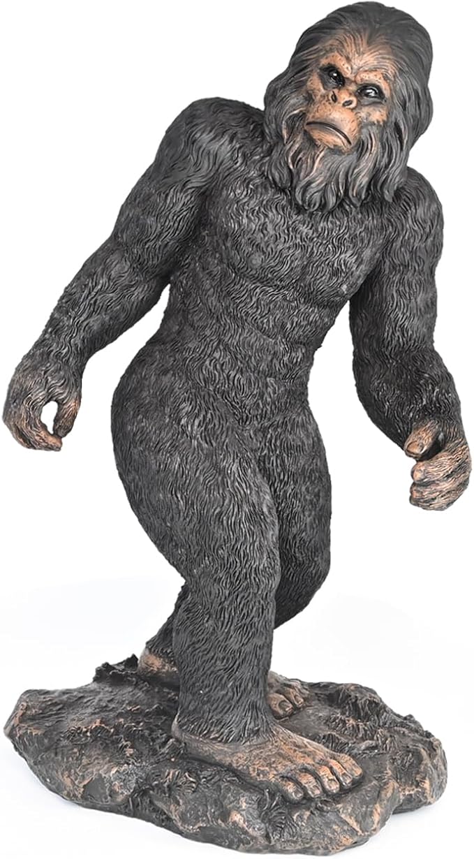 Garden Statues Bigfoot Yard Decor - Grandpa Yeti Large Lawn Products Life Size Sasquatch Figurine Resin Tall Outdoor Sculpture for Outside Decorations Patio Front Porch