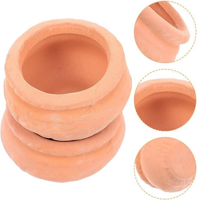 Zerodeko Mini Terracotta Pots 1.5 Inch 6 Pack Tiny Red Ceramic Planters for Succulents Indoor Outdoor Garden Patio