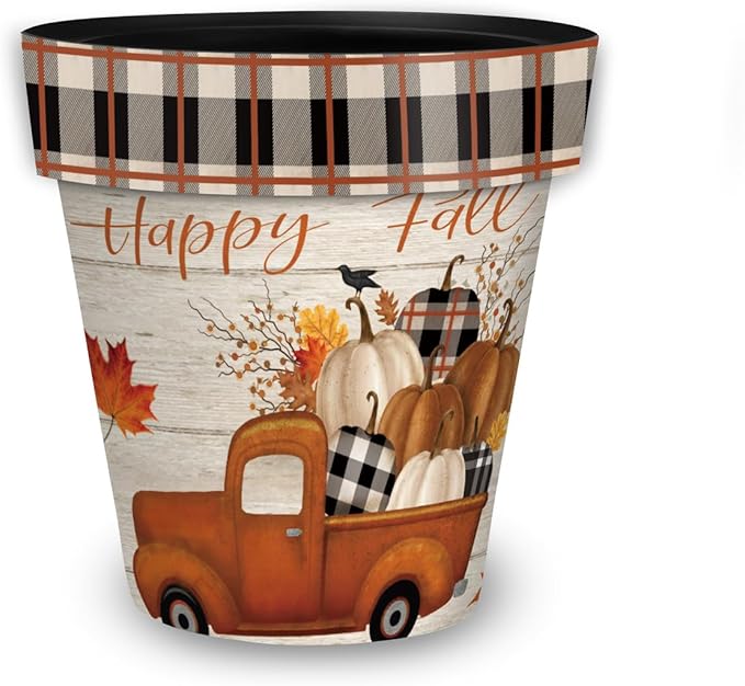 Briarwood Lane Planter 11.75" x 11" x 11" Happy Fall Pickup Truck Medium for Fall Planter