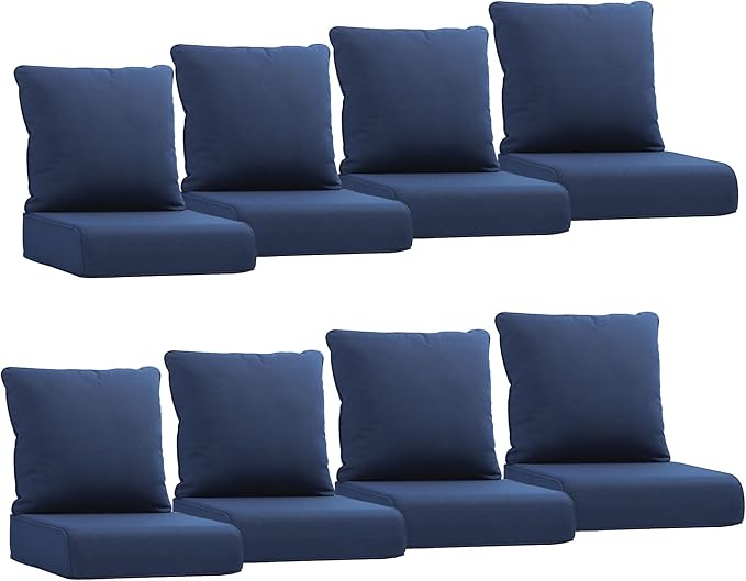 Joyside Outdoor Chair Cushions Set, 24x24 Inch Patio Furniture Cushions, 6’’ Thick, Water Resistant & Fade Resistant, Outdoor Replacement Cushions for Seat and Sofa