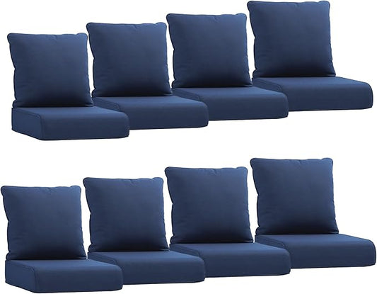 Joyside Outdoor Chair Cushions Set, 24x24 Inch Patio Furniture Cushions, 6’’ Thick, Water Resistant & Fade Resistant, Outdoor Replacement Cushions for Seat and Sofa