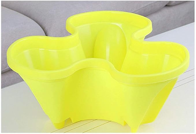 Tier Stackable Strawberry, Stacking Flower Pot Tower Herb, Flower, & Vegetable Planter-Vertical Gardening Indoor/Outdoor Stacking Garden Pots,Yellow
