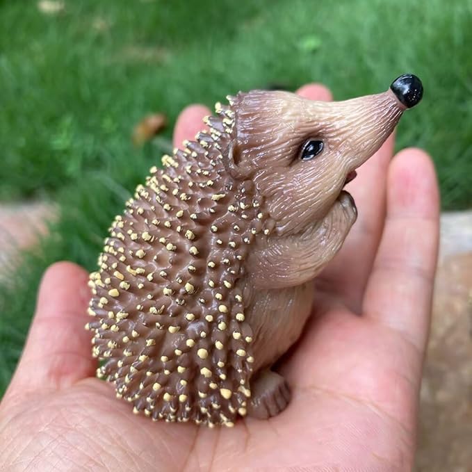 1PCS Miniature Hedgehog Figurines Simulated Hedgehog Statue Adorable Garden Hedgehog Statue Decoration Lively Animal Sculpture Hedgehog Ornaments for Home Patio Lawn Outdoor A