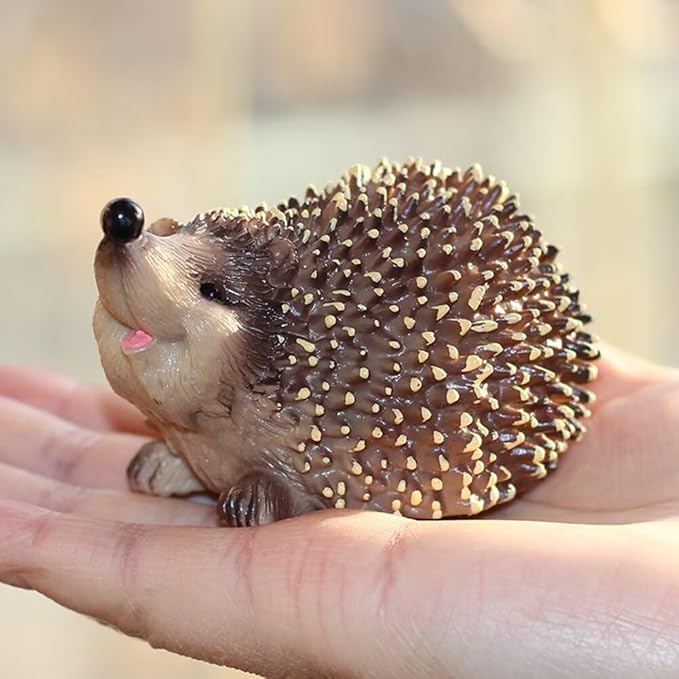 1PCS Miniature Hedgehog Figurines Adorable Garden Statue Decoration Lively Animal Sculpture Hedgehog Ornaments for Home Patio Lawn Outdoor B