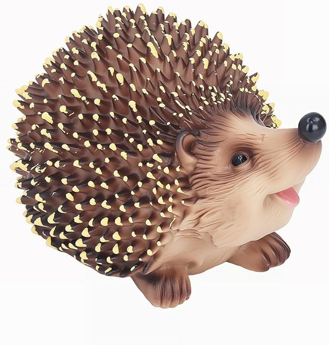 1PCS Miniature Hedgehog Figurines Adorable Garden Statue Decoration Lively Animal Sculpture Hedgehog Ornaments for Home Patio Lawn Outdoor B