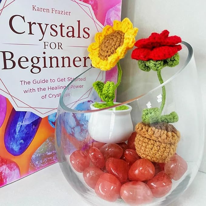 DUQGUHO Watermelon Quartz Crystals Bulk Natural Irregular Polished Stones Tumbled Crystals Gemstone Rocks Beginners Gift 200g