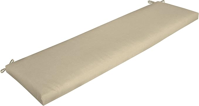 Arden Outdoor Bench Cushion, 46 x 17, Rain-Proof, Fade Resistant Tan Leala