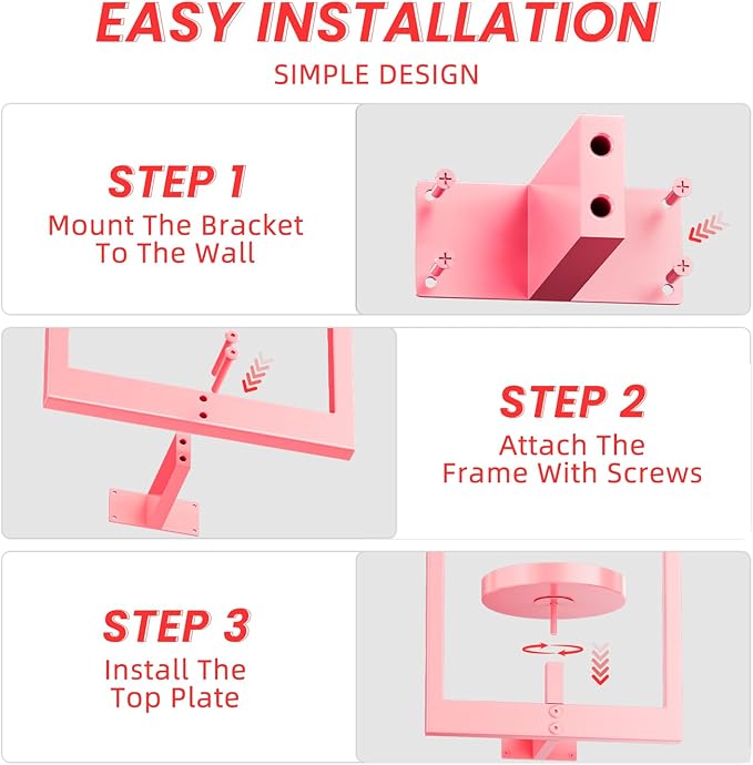 Wall Shelves for Plants, Hanging Frame Decor Planter for Indoor Plants, Wall Plant Holder for Living Room/Entryway/Garden Flower Pot Holder Free Garden Shears (Square-Pink, 2pcs)