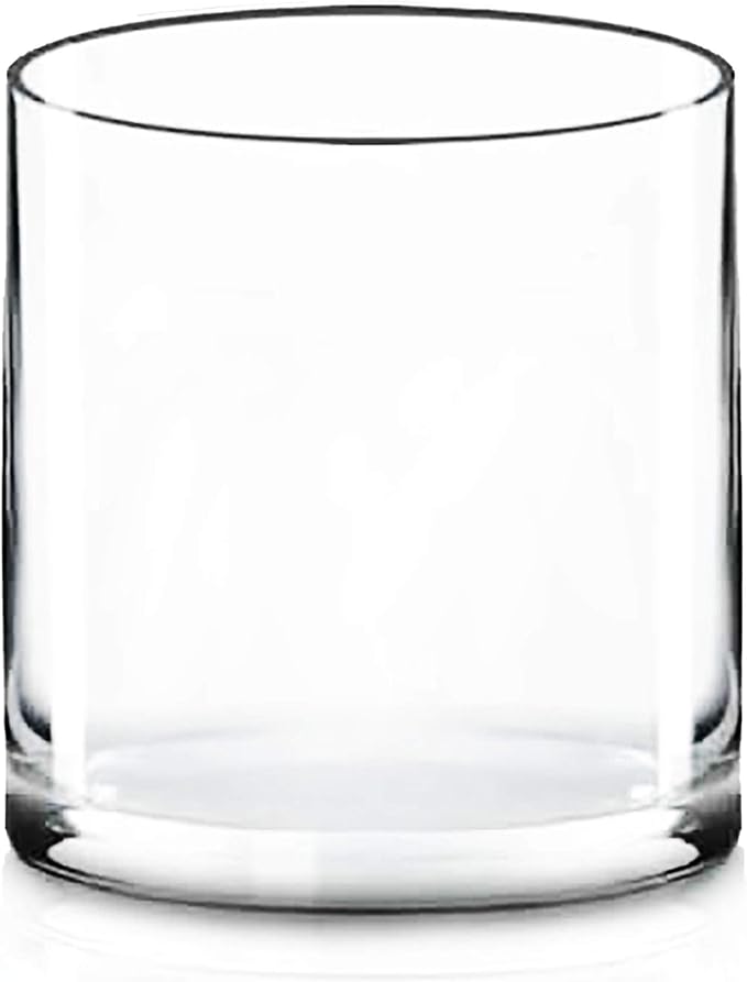 CYS Excel Glass Cylinder Flower Vase (H:8" D:8") Flower Vase Centerpieces Hurricane Floating Pillar Candle Holder Terrarium Planter