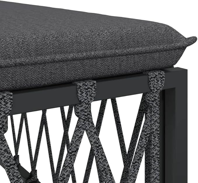 SKM 8 Piece Garden Lounge Set with Cushions Anthracite Steel (Weight-115KG)