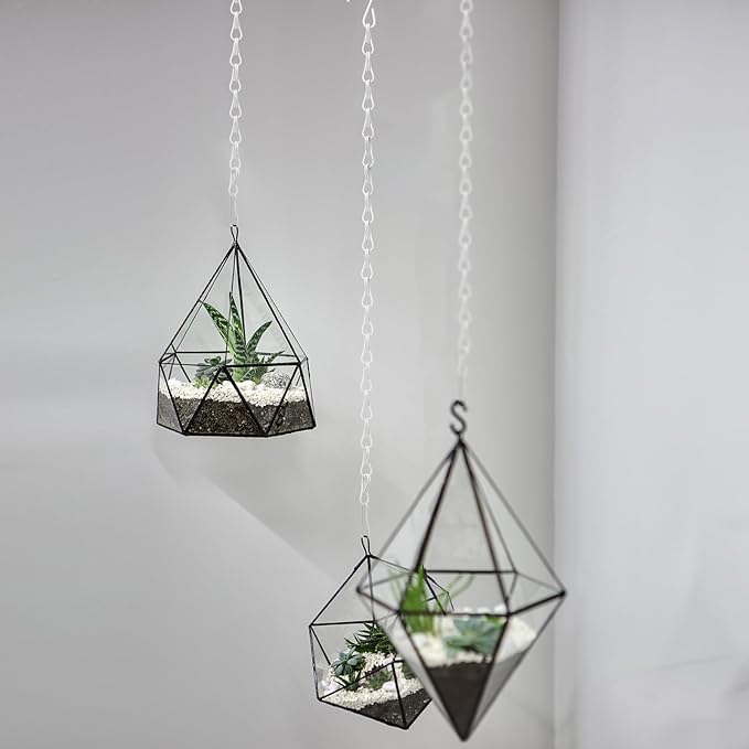 Hotop 12 Set Ceiling Hooks with Hanging Chains for Bird Feeders, Planters, Lanterns, Billboards, Birdbaths, Grow Lights, Chalkboards, Wind Chime and Other Ornaments, Chain Hook DIY (White)