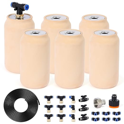 6pcs 3.1x3.1x6in Olla Pot 17oz Drip Irrigation System Olla Watering System Insert Devices for Vacation Garden Use Terracotta Olla Pots Automatic Tree Waterer Plant Watering Devices