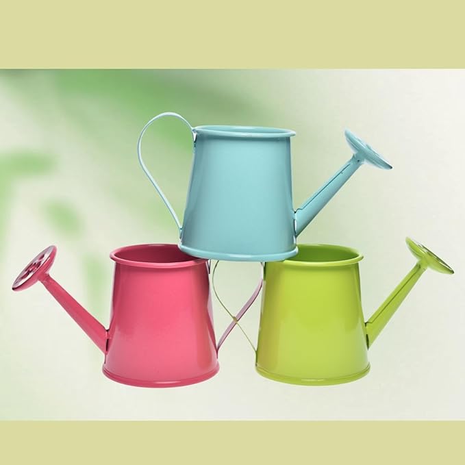 Mini Decorative Watering Can, Set of 6, Height 1.97 inch, Cute Metal Jug for Hand Crafts,Garden Theme Parties and Home Decor
