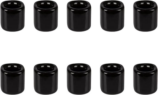 Mega Candles 10 pcs Black 1/2 Inch Diameter Ceramic Chime Ritual Spell Candle Holders, Great for Casting Chimes, Meditation, Rituals, Spells, Vigil, Witchcraft, Wiccan Supplies