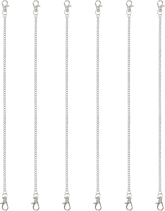 PATIKIL Hanging Chains with Lobster Clasp, 6 Pcs Plant Hangers for Bird Feeders Planters Lanterns Wind Chimes Chalkboards and Ornaments, Silver