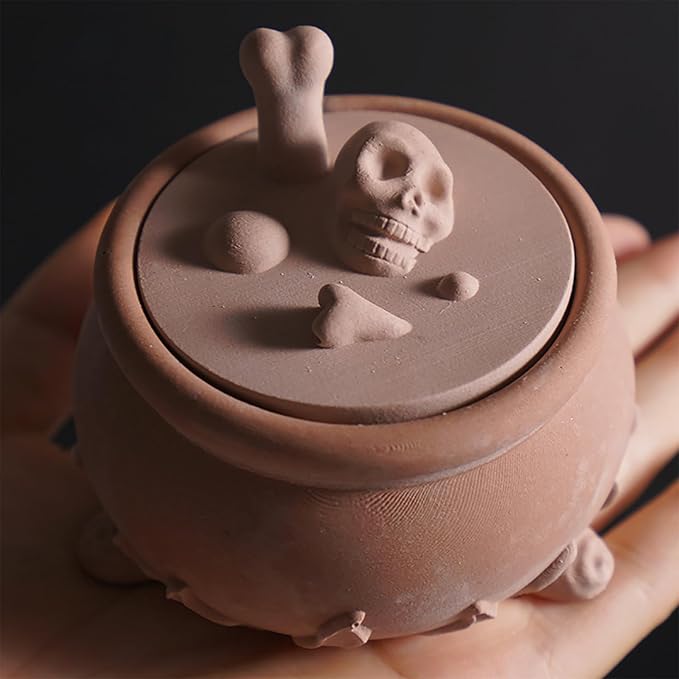 Silicone Jars Molds with Skull Lids for Epoxy Resin Casting, Halloween Candle Molds for Candle Making, 3D Jar Mould for Candy Jewelry Storage Boxes, DIY Candle Holder Crafts for Home Decoration