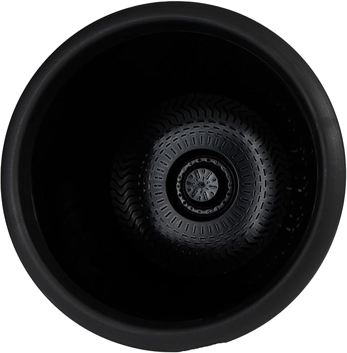 The HC Companies Sevilla Flower Planters - Outdoor & Indoor Planter - Round Self Watering Plant Pots for Herbs & More (12”, Black, Pack of 1)