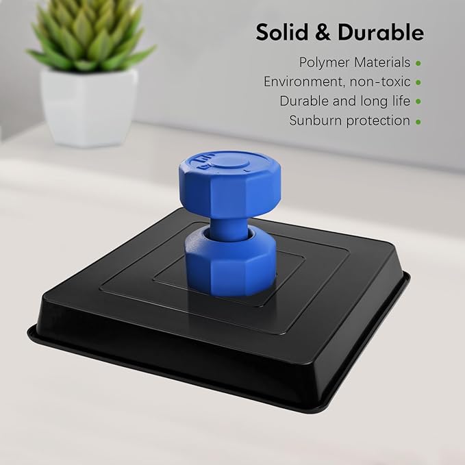 6 Pack Square Plant Saucer 8 Inch, Durable Thick Plant Pot Dish for Flower Pot, Black Plastic Plant Tray to Catch Water for Indoor Outdoor