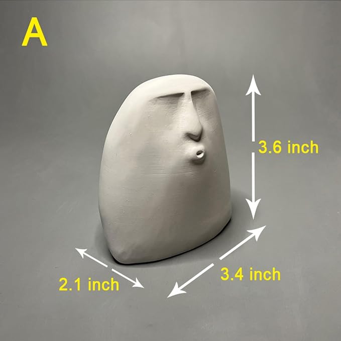 Cute Stone Primitive Man Figurine: Funny Stoneman Statue for Outdoor Decor, Carving Face Garden Home Decoration Fish Tank Ornament - Stone Family