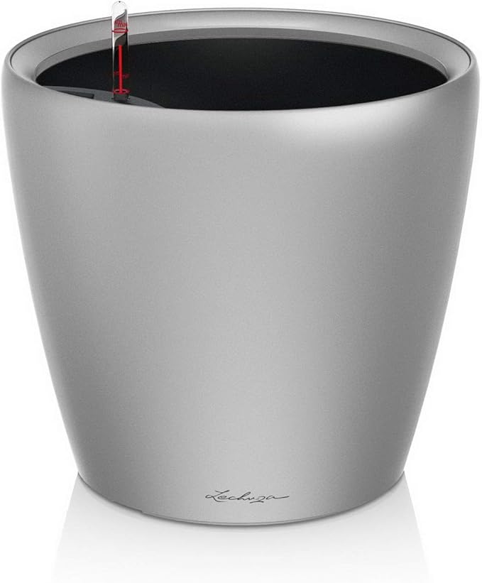 Lechuza Classico Premium LS 28 Silver Metallic 16048
