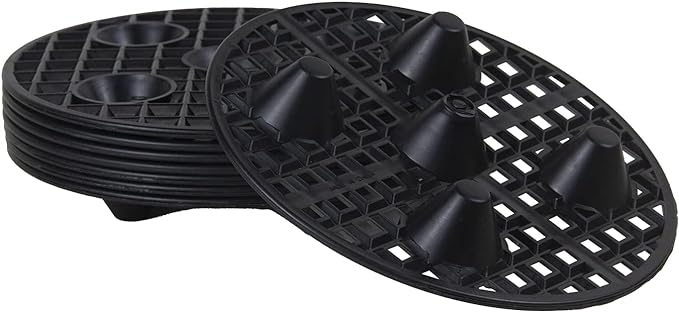 8 PCS Plant Level Pot Elevator, Heavy Duty Plant Stands, Plant Saucer Riser for Indoor Plant Flower Pot Grow Drainage, Plant Pot Saucer for Prevent Rot and Damage on Patio & Deck (8inch)