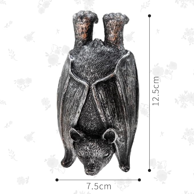HPMAISON Plant Pot Hanger Bat Resin Statue Halloween Bat Garden Flower Pot Decoration Outdoor Decorative Sculptures Ornaments Figurine Weatherproof and UV Resistant