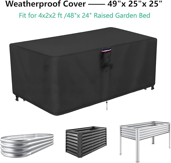 Plant Covers Freeze Protection, Fit 4x2 FT Raised Garden Beds - Heavy Duty Frost Cover for Outdoor Winter Frost Cold Weather, Black 49" x 25" x 25"