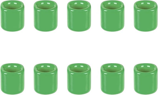 Mega Candles 10 pcs Light Green 1/2 Inch Diameter Ceramic Chime Ritual Spell Candle Holders, Great for Casting Chimes, Meditation, Rituals, Spells, Vigil, Witchcraft, Wiccan Supplies