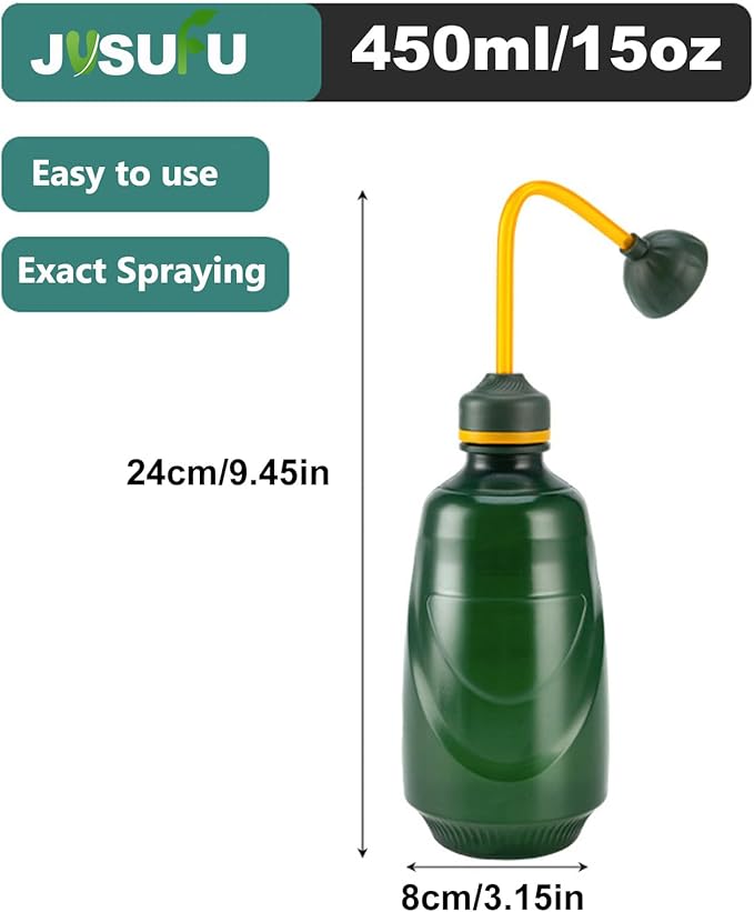 2Pack Watering Can for Seedlings, Small Watering Can for House Plant Garden Flower 15oz/450ml(Green)