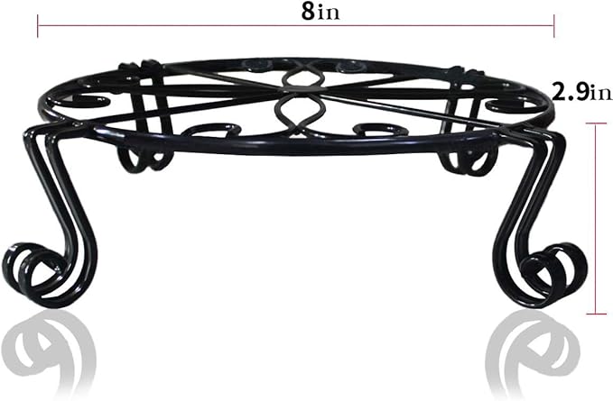 Black Plant Stand for Flower Pot Heavy Duty Potted Holder Indoor Outdoor Metal Rustproof Iron Garden Container Round Supports Rack for Planter Bronze, Pumpkin Stand Outdoor