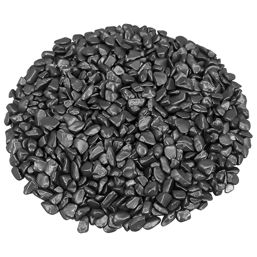 Vase Filler,Landscaping Pebbles, River Rocks Decorative Ornamental Pebbles, DIY Smoothed Rocks for Potted Plant Resin Art Vase Fillers Aquarium Gravel Rocks (1, Black, 5 Pounds)