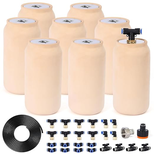 8pcs Olla Watering System 30oz Plant Self Watering Garden Watering System 3.5x3.5x7in Irrigation System Olla Watering System Automatic Plant Watering Devices for Garden