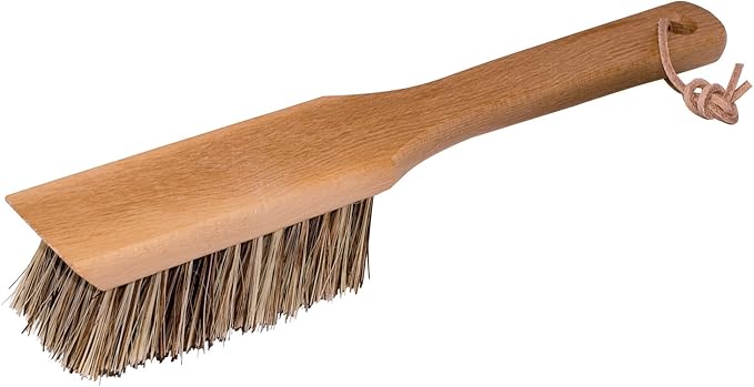 REDECKER Union Fiber Garden Tool Brush with Oiled Beechwood Handle, 11-1/2-Inches - Brush for Cleaning Garden Tools - Gardening Brush - Outdoor Garden Brush